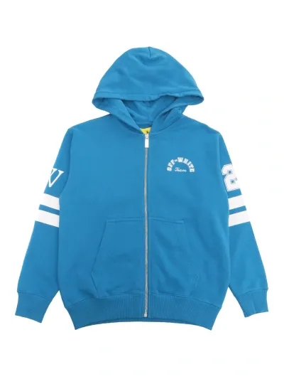 Off-white Light Blue Hooded Sweatshirt