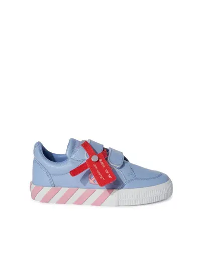 Off-white Kids' Light Blue/pink Leather Vulcanized