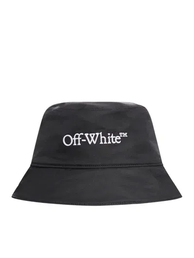 Off-white Bookish Nyl Bucket Hat Black White