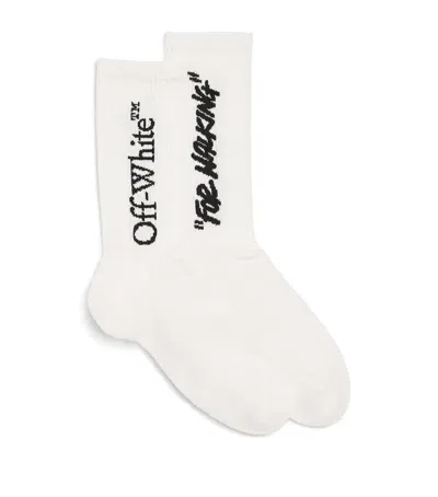 Off-white Logo Mid-calf Socks In White