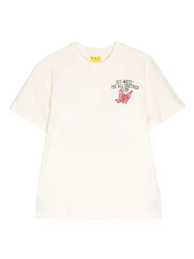 Off-white Kids' Logo-printed T-shirt In White