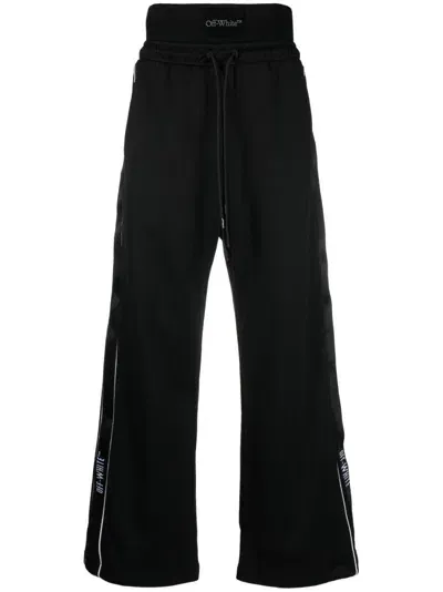 Off-white Logo-stripe Track Pants In Schwarz