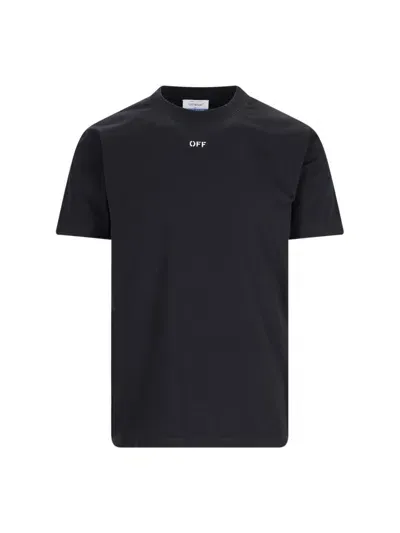 Off-white Logo T-shirt In Black