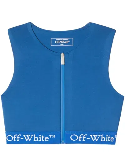 Off-white Logo-underband Top In Blue