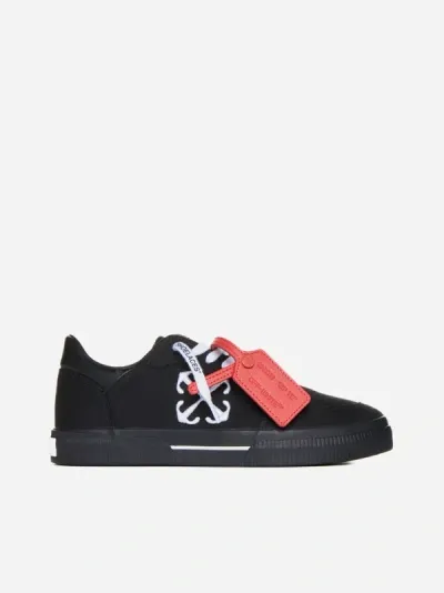 Off-white New Low Vulcanized Canvas Sneakers In Black,white