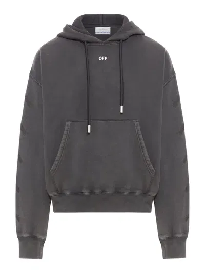 Off-white Men's Matthew Graphic Oversized Hoodie In Black