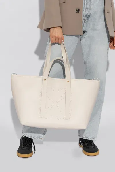 Off-white Medium Day Off Tote Bag In Cream