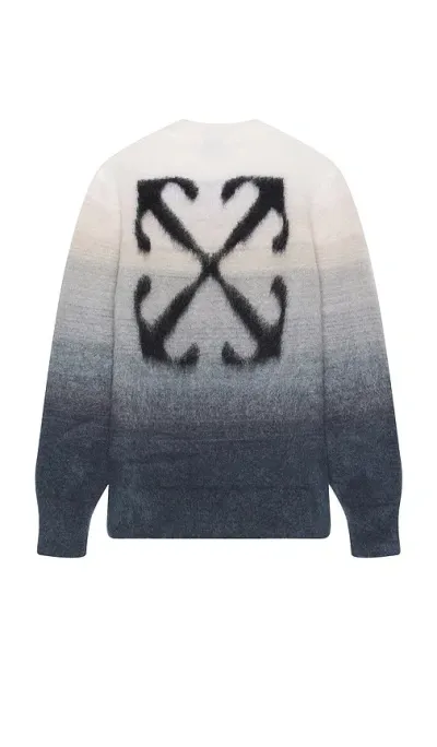 Off-white Mohair Arrow Gradient Knit In Medium Grey