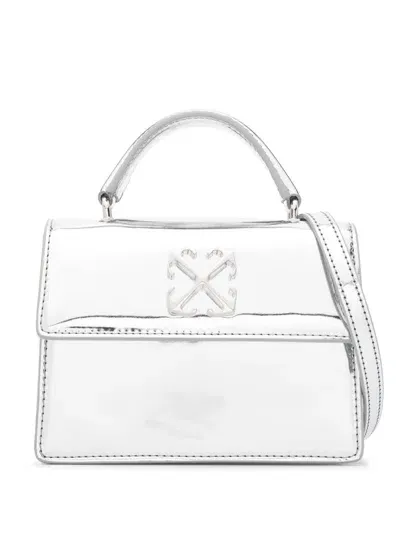 Off-white Mini Jitney Tote Bag In Silver