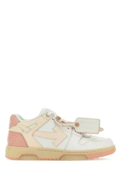 Off-white Multicolor Leather Out Of Office Sneakers In Beige