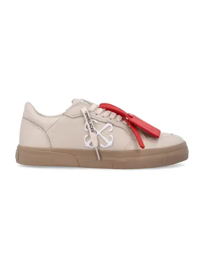 Off-white New Low Vulcanized Calf Lea Beige - Whit In Grey