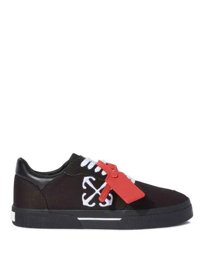 Off-white New Low Vulcanized Canvas Sneakers In Black