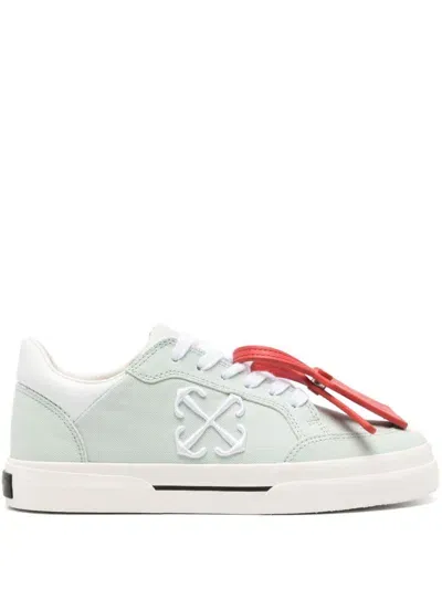 Off-white New Low Vulcanized Canvas Sneakers In Green