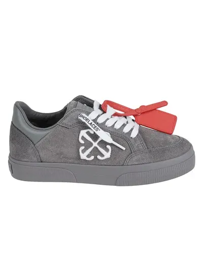 Off-white New Low Vulcanized Sneakers In Dark Grey/white