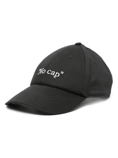 Off-white No Cap Baseball Cap In Black