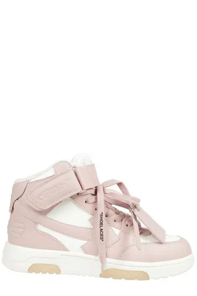 Off-white Out Of Office Leather Mid-top Trainers In Multi