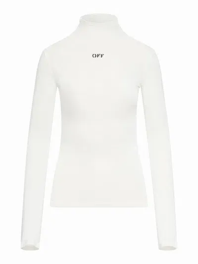 Off-white Tight-fitting Sweater In Technical Fabric In White