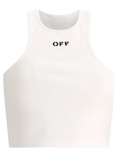 Off-white Off Stamp Tops In White