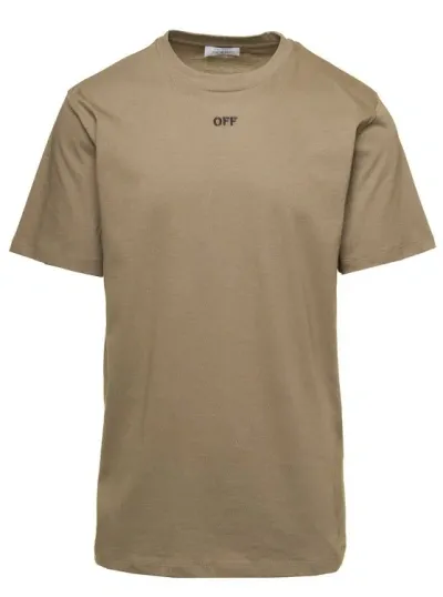 Off-white Logo T-shirt In Neutrals