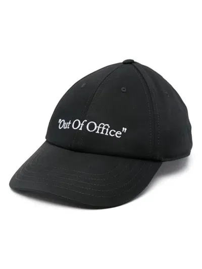 Off-white Out Of Office Baseball Cap Accessories In Black