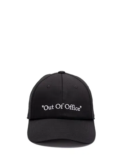 Off-white `out Of Office` Baseball Cap In Black  