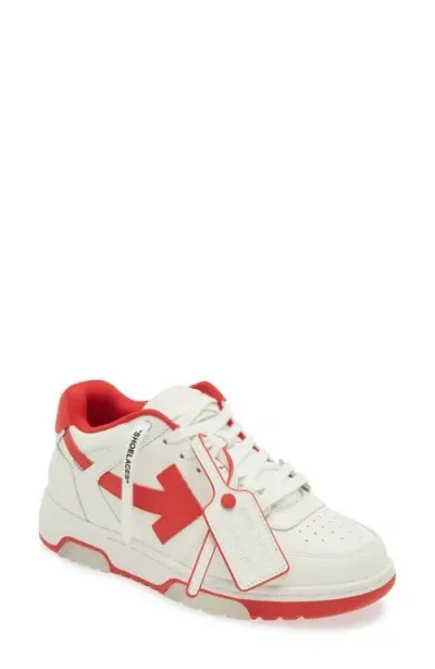 Off-white 30mm Out Of Office Leather Sneakers In White,red