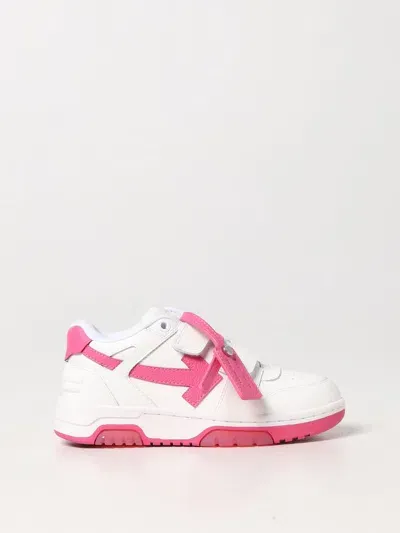 Off-white Kids'  Out Of Office Sneakers In Leather In 白色