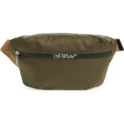 Off-white Outdoor Nylon Belt Bag In Military Green