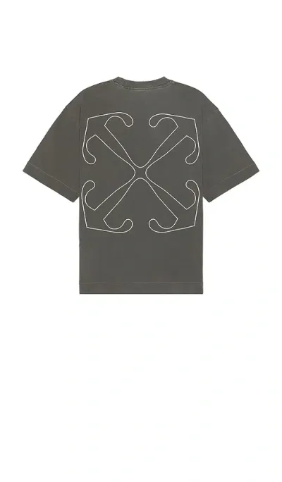 Off-white Outline Arrow Skate T-shirt In Black