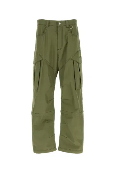 Off-white Pants In Armygreen