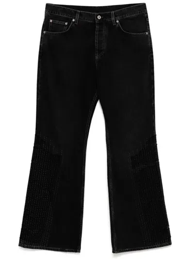 Off-white Patchwork Flared Jeans In Black