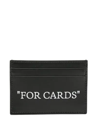 Off-white Quote Card Case In 1001 Black White