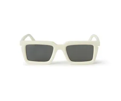 Off-white Rectangular Frame Sunglasses In 0107 White