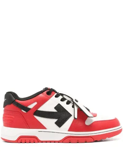 Off-white Out Of Office Basket Sneakers In Red