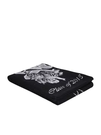 Off-white Black And White Virgin Wool Va Knitted Scarf