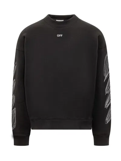 Off-white Scribble Logo Sweatshirt In Black