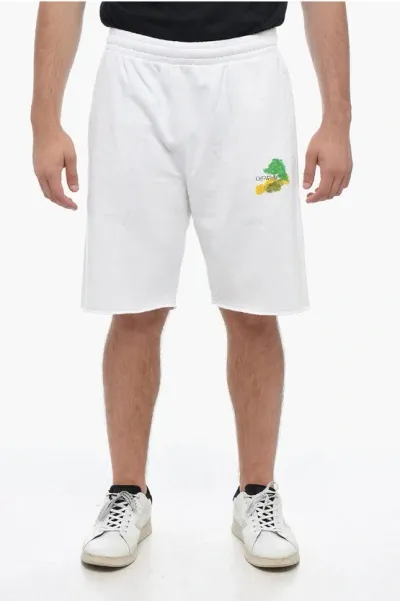 Off-white Seasonal Brushed Cotton Brush Arrow Shorts In White