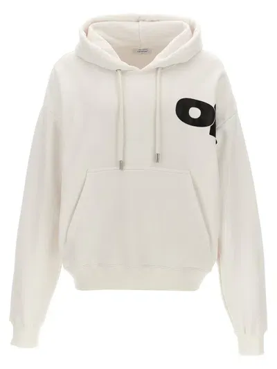 Off-white Shared Logo Skate Hoodie In White