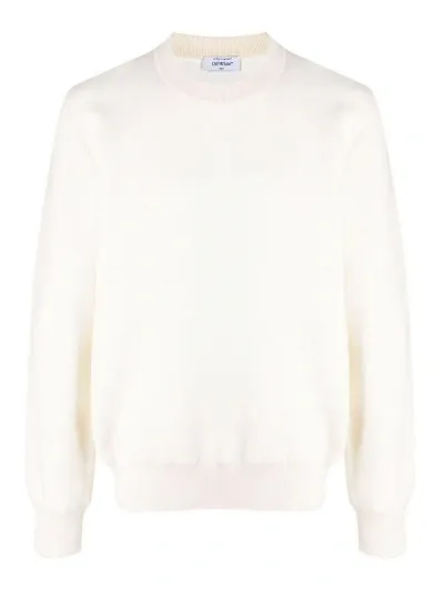 Off-white Signature Arrows Knit Sweater In White