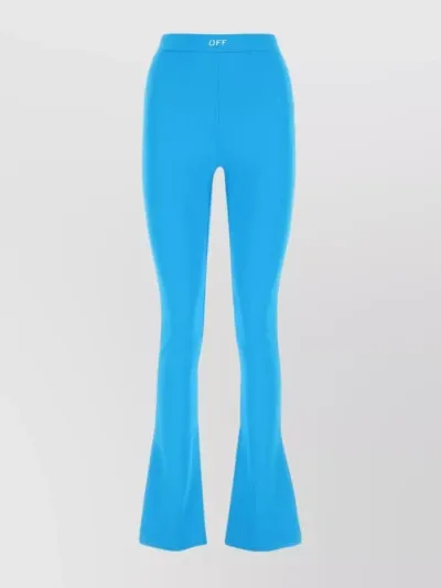 Off-white Sleek Side-split Leggings In Blue