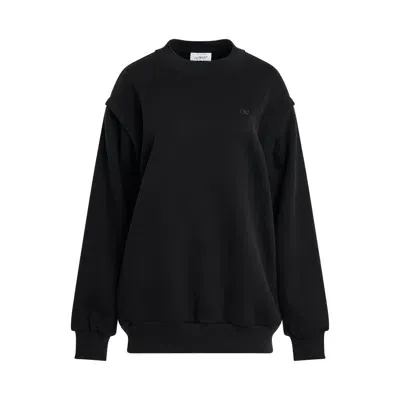 Off-white Small Arrow Bow Twist Sweatshirt In Black