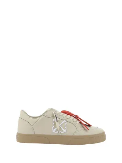 Off-white New Low Vulcanized Sneakers In Beige White