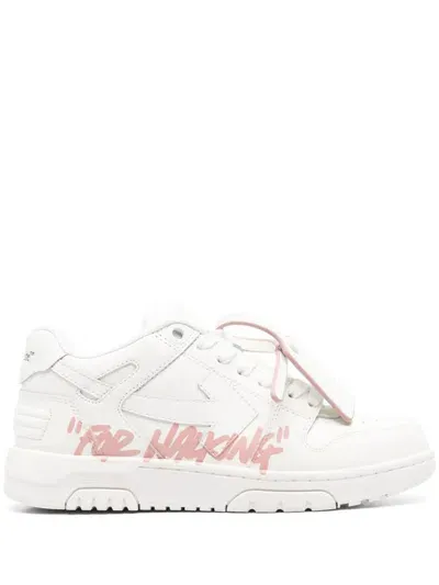 Off-white Sneakers In Pink Leather