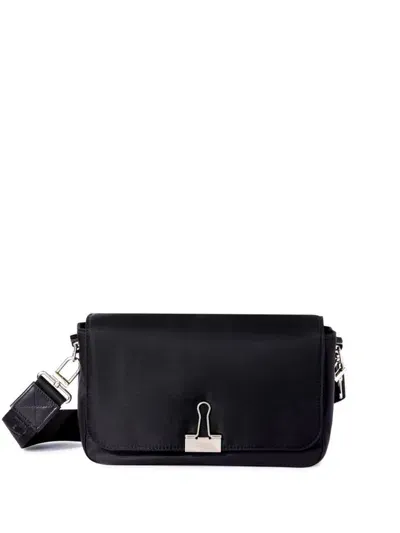 Off-white Soft Binder Shoulder Bag In Black