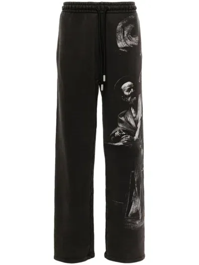 Off-white S. Matthew Cotton Sweatpants In Black