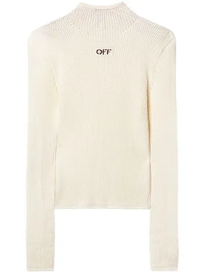 Off-white Off White Sweaters In White - Bl