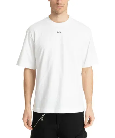 Pre-owned Off-white T-shirt Herren Omaa120c99jer0050110 White Kurze Ärmel Shirt In Weiss