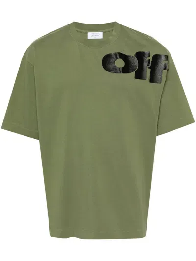 Off-white Shared Logo Cotton T-shirt In Four Leaf