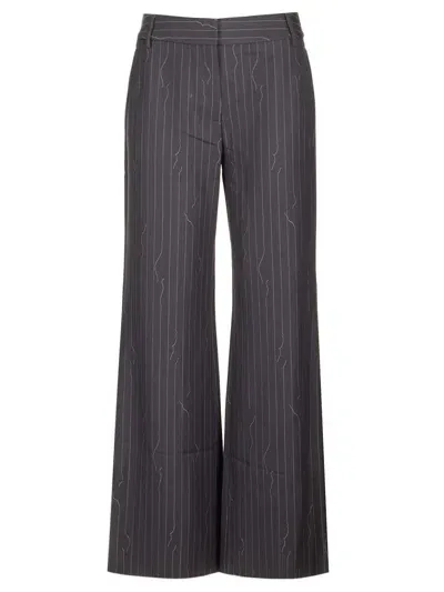 Off-white Tailored Trousers In Grey