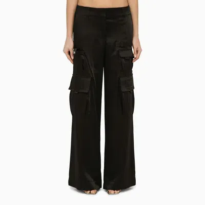 Off-white Toybox Black Satin Cargo Trousers Women